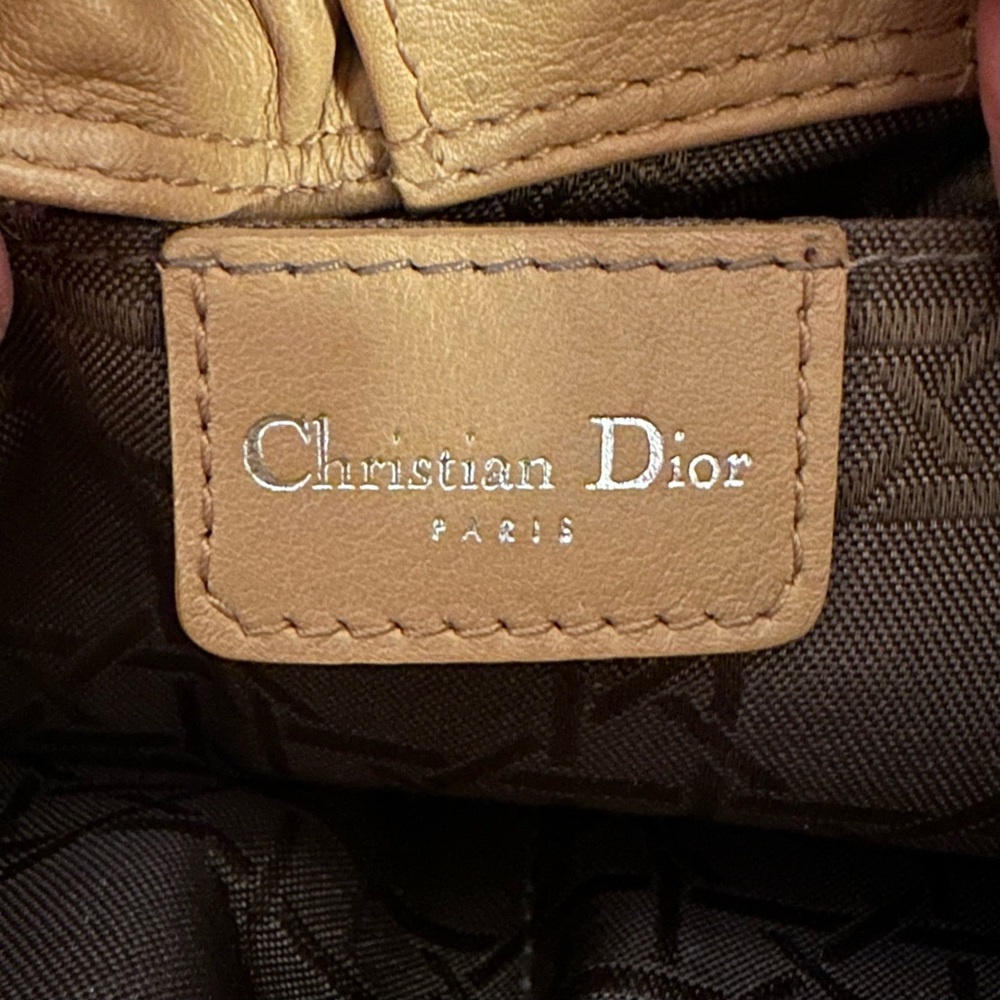 SALE! Dior Leather Bag with Beaded Handle. GREAT condition. RARE, AUTHENTIC. - Picture 9 of 16